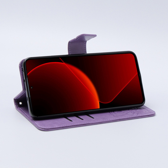 Etui z klapką do Xiaomi 13T / 13T Pro, Butterfly, fioletowe