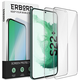 2x Szkło Hartowane do Samsung Galaxy S22+ Plus, ERBORD 9H Hard Glass, szybka