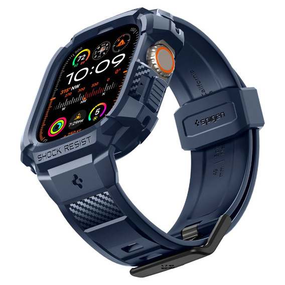 Pasek z etui Spigen do Apple Watch Ultra/Ultra 2 49mm, Rugged Armor Pro, Granatowy