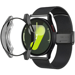 Bransoleta + Etui z Osłoną na Ekran do Samsung Galaxy Watch 7 44mm, Czarna