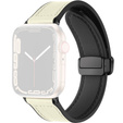 Pasek Skórzany do Apple Watch 1/2/3/4/5/6/7/8/9/10/11/SE Ultra 1/2/3 42/44/45/46/49mm, Beżowy