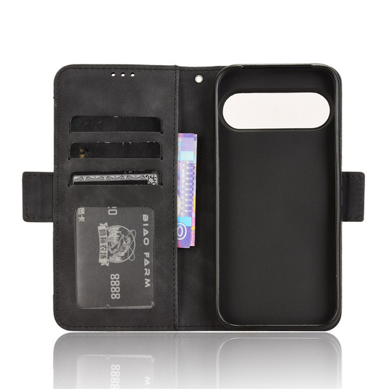 Etui z klapką do Google Pixel 9 / Google Pixel 9 Pro, Card Slot, czarne