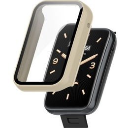 2w1 Etui + Szkło hartowane do Xiaomi Mi Band 7 Pro, Beżowe