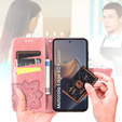 Etui z klapką do Motorola Edge 60 / 60 Fusion, Butterfly, różowe rose gold