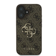 Etui GUESS do iPhone 16, 4G Big Metal Logo, brązowe