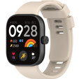 Pasek Silikonowy do Xiaomi Redmi Watch 4 / Xiaomi Smart Band 8 Pro / Xiaomi Smart Band 9 Pro, Beżowy