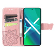 Etui z klapką do Xiaomi Poco F5, Butterfly, różowe rose gold