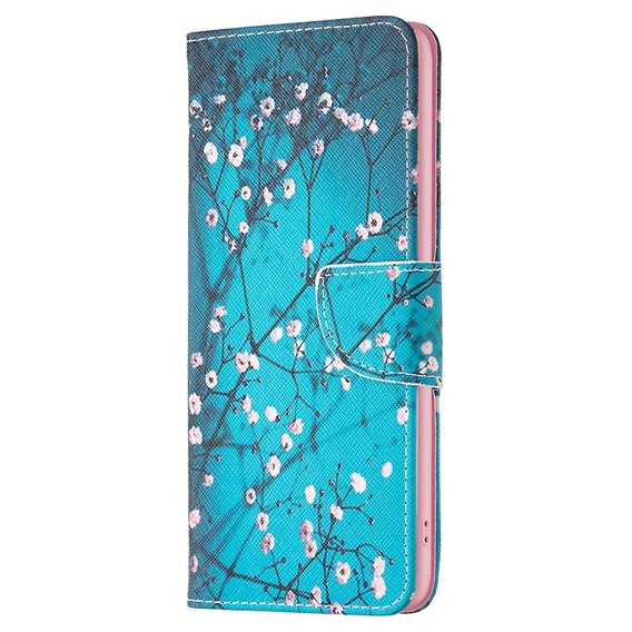 Etui z klapką do Samsung Galaxy M34, Wallet, Sakura niebieskie