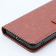 Etui z klapką do Xiaomi 13T / 13T Pro, Crazy Horse Wallet, brązowe