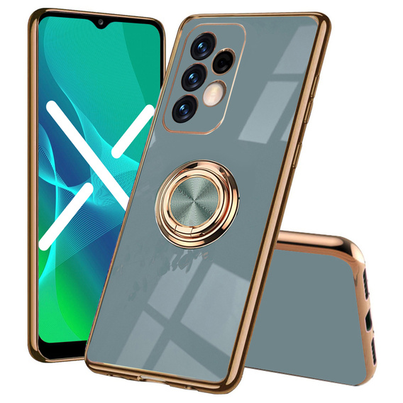 Zestaw Etui Electro Ring do Samsung Galaxy A13 4G, Grey + Szkło