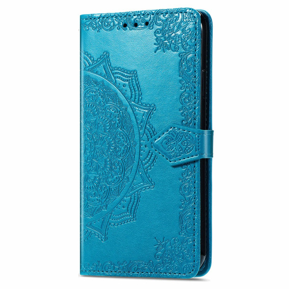 Etui z klapką do Honor Magic 6 Lite 5G, Mandala, niebieskie
