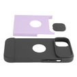 Etui do iPhone 13 / iPhone 14, ERBORD MagSafe Cam Slider, fioletowe + Szkło na ekran