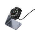 Aluminiowa Stacja Dokująca z kablem USB do zegarków Garmin, Szara