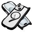 Etui do iPhone 15, do MagSafe, Cute Cat, czarne + Szkło na ekran
