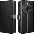 Etui z klapką do Nubia Focus Pro 5G, Crazy Horse Wallet, czarne