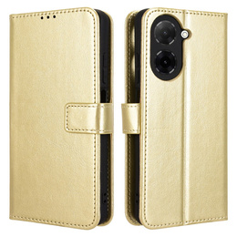 Etui z klapką do Xiaomi Redmi A5, Crazy Horse Wallet, złote
