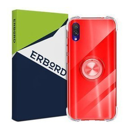 Etui do Huawei Y5 2018, Obudowa Airbag Ring Case, Czerwone