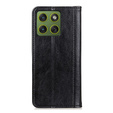 Etui z klapką do Motorola Edge 70, Split Leather, czarne