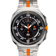 Bransoleta do Samsung Galaxy Watch Ultra 47mm (2025 / 2024), Tytanowa / Pomarańczowa
