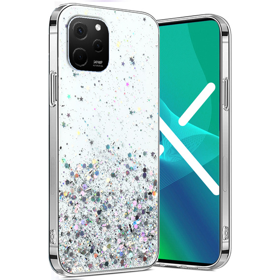 Etui do Huawei Nova Y61, Glittery, przezroczyste