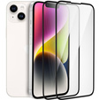 2x Szkło Hartowane do iPhone 14 Plus, ERBORD 3D pełne, szybka na cały ekran