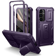 Etui pancerne do Samsung Galaxy S25+ Plus, Dexnor Full Body (Two Frames), fioletowe