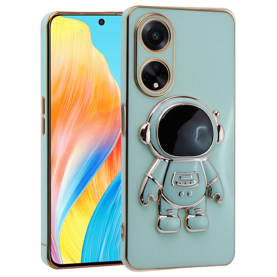 Etui do Oppo A58 4G, Astronaut, zielone