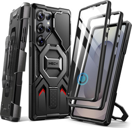 Etui do Samsung Galaxy S25 Ultra, Tongate MECH MagSafe, klips do paska, czarne