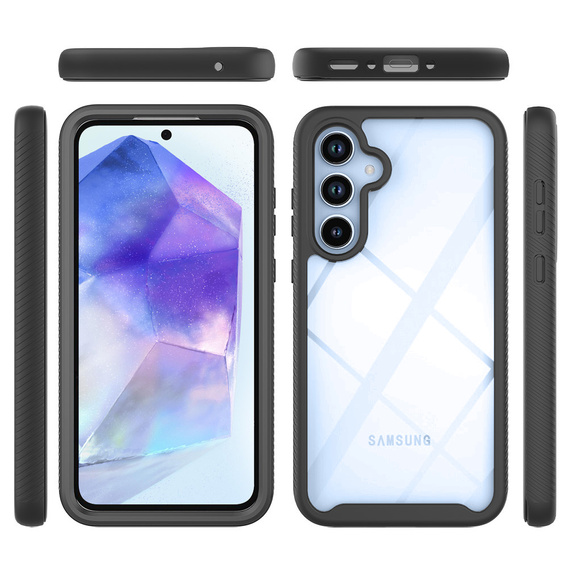 Etui do Samsung Galaxy A55 5G, Shockproof, z folią, czarne