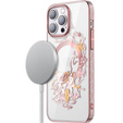 Etui do iPhone 14 Pro, KINGXBAR Pink Deer, do MagSafe, różowe rose gold