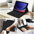 Etui z klawiaturą do Samsung Galaxy Tab S10 Lite / S10 FE / S9 FE, Leather Pen Slot, czarne