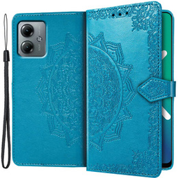 Etui z klapką do Motorola Moto G14, Mandala, niebieskie