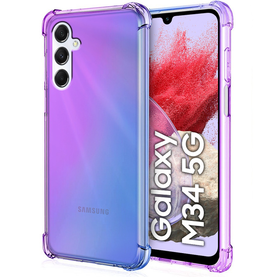 Etui Gradient Dropproof do Samsung Galaxy M34 5G, Fioletowe / niebieskie