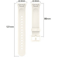 Pasek Silikonowy do Xiaomi Mi Band 7 Pro, White