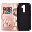 Etui z klapką do Xiaomi Redmi Note 8 Pro, Wallet Zippered, różowe rose gold