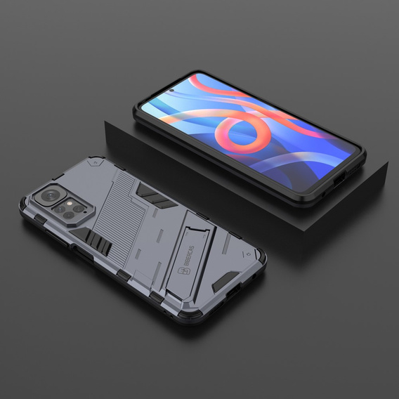Etui do Xiaomi Redmi Note 11/11S, Military kickstand, Niebieskie