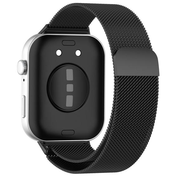 Bransoleta Milanese + Etui z osłoną na ekran do Huawei Watch Fit 4, Czarna