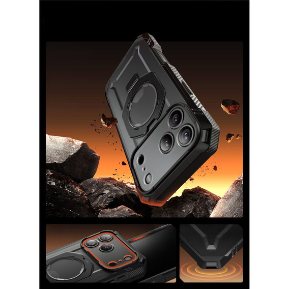 Etui Supcase do iPhone 17 Pro, Unicorn Beetle Grip Pro Mag, Black
