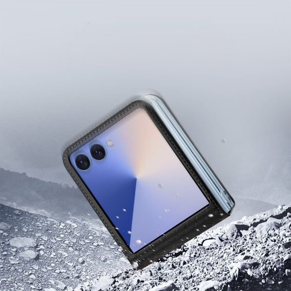 Etui Dux Ducis Bril Series do Samsung Galaxy Z Flip7 5G – czarne, skórzane