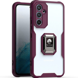 Etui do Samsung Galaxy A54 5G, pancerne z podstawką, bordowe