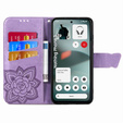 Etui z klapką do Nothing Phone 3 5G, Butterfly, fioletowe