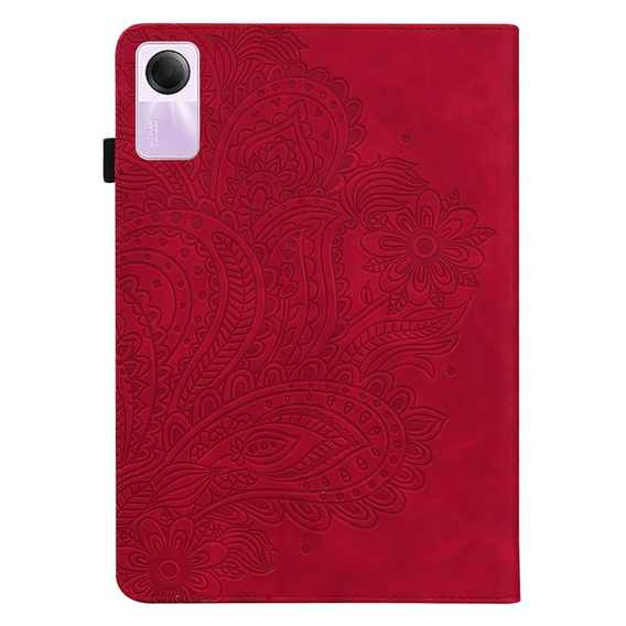 Etui do Xiaomi Redmi Pad SE 11", Flowers, czerwone