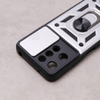 Etui pancerne do Xiaomi Redmi 12, CamShield Slide, srebrne