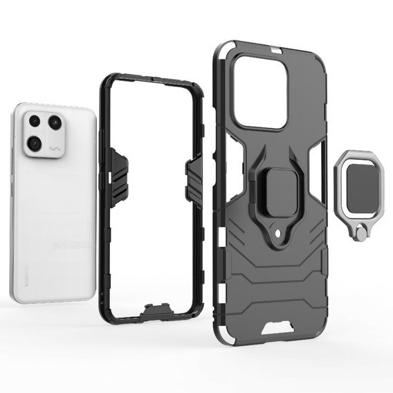 Etui do Xiaomi 13, Kickstand Ring, czarne