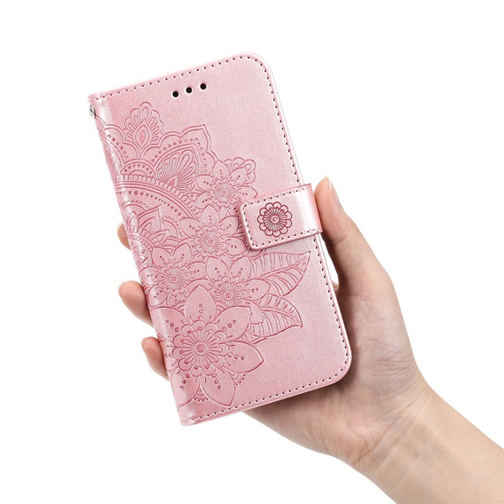 Etui z klapką do Xiaomi Redmi 13C / Poco C65, Mandala, różowe