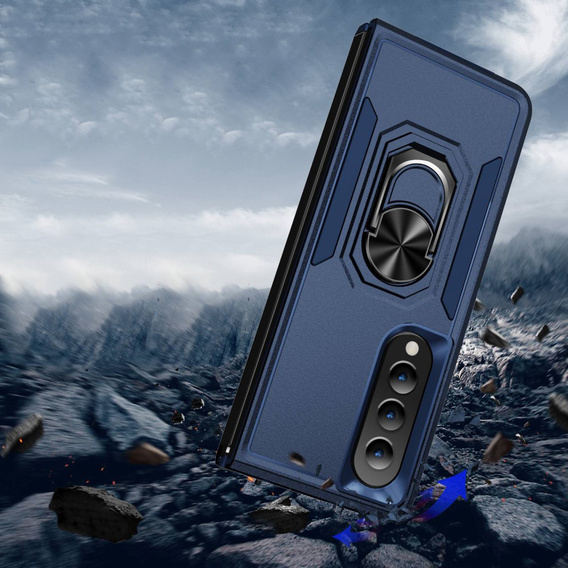Etui pancerne do do Samsung Galaxy Z Fold 4 5G, Nox Case Ring, niebieskie