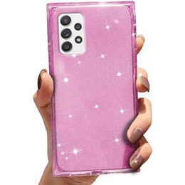 Etui Square Glitter do Samsung Galaxy A52 / A52s, Rose Gold