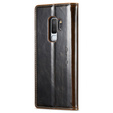 Etui z klapką CASEME do Samsung Galaxy S9+ Plus, Waxy Textured, kawowe