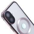 Etui Magnetic Dual Glass MagSafe do iPhone 16, różowe rose gold
