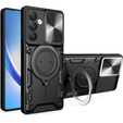Zestaw Etui pancerne do Samsung Galaxy A54 5G, CamShield Slide, czarne + szkło